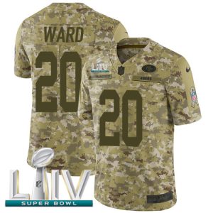 Amazing 49ers #20 Jimmie Ward Camo Super Bowl LIV 2020 Men's Stitched NFL Limited 2018 Salute To Service Jersey