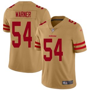 Impressive 49ers #54 Fred Warner Gold Men's Stitched NFL Limited Inverted Legend Jersey