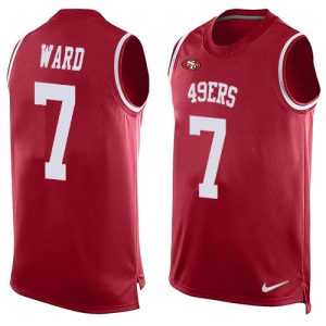 Fantastic 49ers #7 Charvarius Ward Red Team Color Men's Stitched NFL Limited Tank Top Jersey