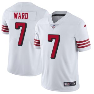 Finest 49ers #7 Charvarius Ward White Rush Men's Stitched NFL Vapor Untouchable Limited Jersey