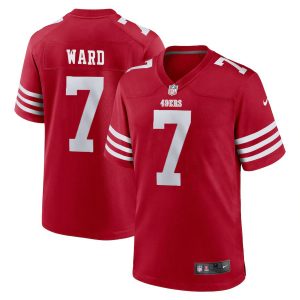Amazing San Francisco 49ers #7 Charvarius Ward Men's 2022 Player Game Jersey - Scarlet