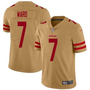 High - quality 49ers #7 Charvarius Ward Gold Men's Stitched NFL Limited Inverted Legend Jersey