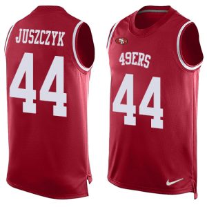 High - quality 49ers #44 Kyle Juszczyk Red Team Color Men's Stitched NFL Limited Tank Top Jersey