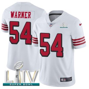 High - quality 49ers #54 Fred Warner White Super Bowl LIV 2020 Rush Men's Stitched NFL Vapor Untouchable Limited Jersey