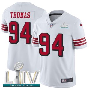 Superb 49ers #94 Solomon Thomas White Super Bowl LIV 2020 Rush Men's Stitched NFL Vapor Untouchable Limited Jersey