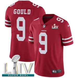 Outstanding 49ers #9 Robbie Gould Red Super Bowl LIV 2020 Team Color Men's Stitched NFL Vapor Untouchable Limited Jersey