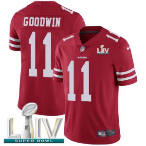 Amazing 49ers #11 Marquise Goodwin Red Super Bowl LIV 2020 Team Color Men's Stitched NFL Vapor Untouchable Limited Jersey