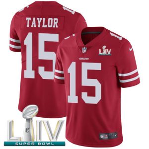High - quality 49ers #15 Trent Taylor Red Super Bowl LIV 2020 Team Color Men's Stitched NFL Vapor Untouchable Limited Jersey