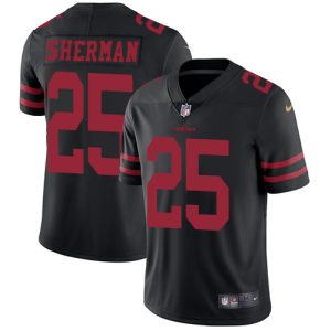 Delightful 49ers #25 Richard Sherman Black Alternate Men's Stitched NFL Vapor Untouchable Limited Jersey