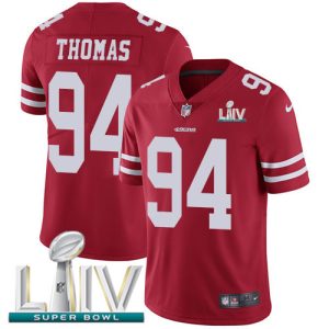 Premium 49ers #94 Solomon Thomas Red Super Bowl LIV 2020 Team Color Men's Stitched NFL Vapor Untouchable Limited Jersey
