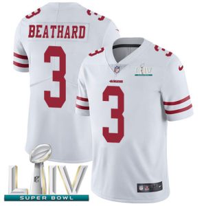 Impressive 49ers #3 C.J. Beathard White Super Bowl LIV 2020 Men's Stitched NFL Vapor Untouchable Limited Jersey
