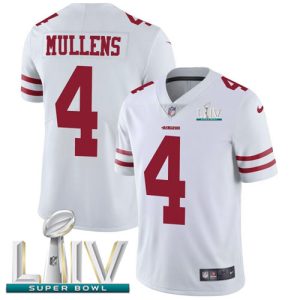 Amazing 49ers #4 Nick Mullens White Super Bowl LIV 2020 Men's Stitched NFL Vapor Untouchable Limited Jersey