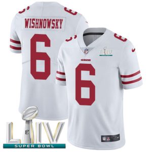 Amazing 49ers #6 Mitch Wishnowsky White Super Bowl LIV 2020 Men's Stitched NFL Vapor Untouchable Limited Jersey