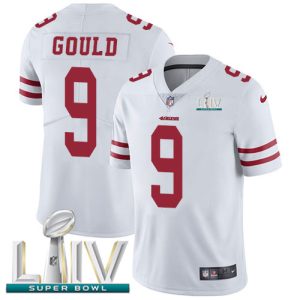 Amazing 49ers #9 Robbie Gould White Super Bowl LIV 2020 Men's Stitched NFL Vapor Untouchable Limited Jersey