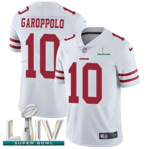 Outstanding 49ers #10 Jimmy Garoppolo White Super Bowl LIV 2020 Men's Stitched NFL Vapor Untouchable Limited Jersey