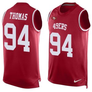 Amazing 49ers #94 Solomon Thomas Red Team Color Men's Stitched NFL Limited Tank Top Jersey