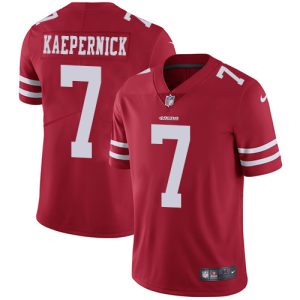 Outstanding 49ers #7 Colin Kaepernick Red Team Color Men's Stitched NFL Vapor Untouchable Limited Jersey