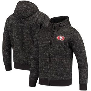 Superb Men's San Francisco 49ers G-III Sports by Carl Banks Heathered Black Discovery Sherpa Full-Zip Jacket
