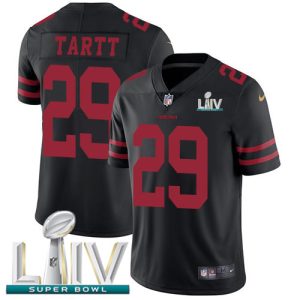 Premium 49ers #29 Jaquiski Tartt Black Super Bowl LIV 2020 Alternate Men's Stitched NFL Vapor Untouchable Limited Jersey