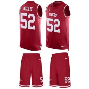 Outstanding 49ers #52 Patrick Willis Red Team Color Men's Stitched NFL Limited Tank Top Suit Jersey