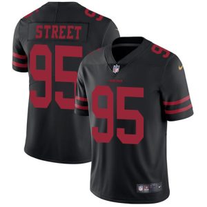 Outstanding 49ers #95 Kentavius Street Black Alternate Men's Stitched NFL Vapor Untouchable Limited Jersey