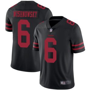 Finest 49ers #6 Mitch Wishnowsky Black Alternate Men's Stitched NFL Vapor Untouchable Limited Jersey