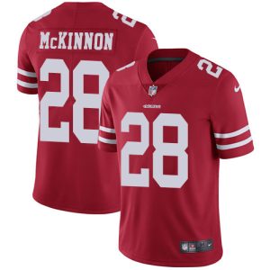 Fantastic 49ers #28 Jerick McKinnon Red Team Color Men's Stitched NFL Vapor Untouchable Limited Jersey