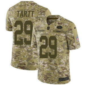 High - quality 49ers #29 Jaquiski Tartt Camo Men's Stitched NFL Limited 2018 Salute To Service Jersey