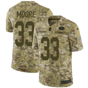 Fantastic 49ers #33 Tarvarius Moore Camo Men's Stitched NFL Limited 2018 Salute To Service Jersey