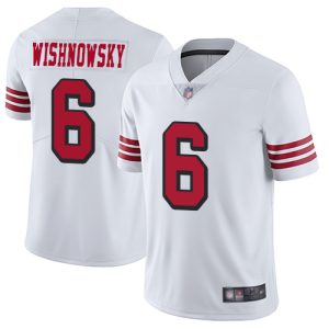 Superb 49ers #6 Mitch Wishnowsky White Rush Men's Stitched NFL Vapor Untouchable Limited Jersey
