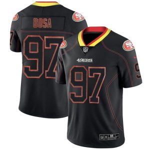 Exceptional 49ers #97 Nick Bosa Lights Out Black Men's Stitched NFL Limited Rush Jersey