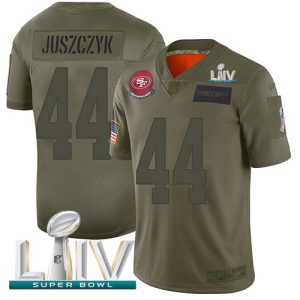 Impressive 49ers #44 Kyle Juszczyk Camo Super Bowl LIV 2020 Men's Stitched NFL Limited 2019 Salute To Service Jersey