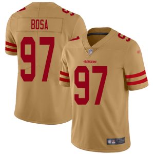 Impressive 49ers #97 Nick Bosa Gold Men's Stitched NFL Limited Inverted Legend Jersey