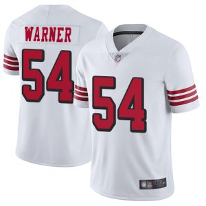 Delightful 49ers #54 Fred Warner White Rush Men's Stitched NFL Vapor Untouchable Limited Jersey