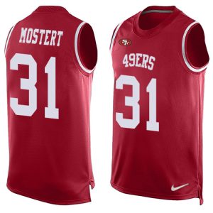 Fantastic 49ers #31 Raheem Mostert Red Team Color Men's Stitched NFL Limited Tank Top Jersey