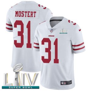 Superb 49ers #31 Raheem Mostert White Super Bowl LIV 2020 Men's Stitched NFL Vapor Untouchable Limited Jersey