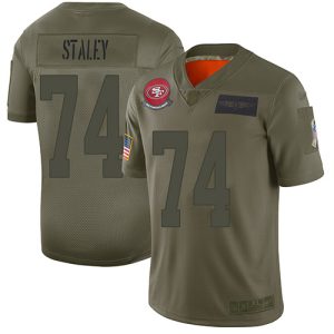 Fantastic 49ers #74 Joe Staley Camo Men's Stitched NFL Limited 2019 Salute To Service Jersey