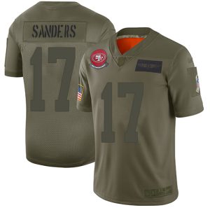 High - quality 49ers #17 Emmanuel Sanders Camo Men's Stitched NFL Limited 2019 Salute To Service Jersey