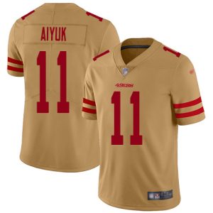 Fantastic 49ers #11 Brandon Aiyuk Gold Men's Stitched NFL Limited Inverted Legend Jersey