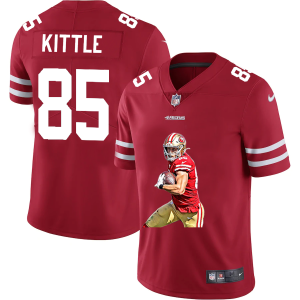 Premium San Francisco 49ers #85 George Kittle Men's Player Signature Moves Vapor Limited NFL Jersey Red