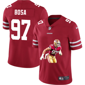 Exceptional San Francisco 49ers #97 Nick Bosa Men's Player Signature Moves Vapor Limited NFL Jersey Red