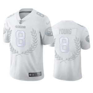 Fantastic San Francisco 49ers #8 Steve Young Men''s Platinum NFL MVP Limited Edition Jersey