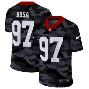 Superb San Francisco 49ers #97 Nick Bosa Men's 2020 Black CAMO Vapor Untouchable Limited Stitched NFL Jersey