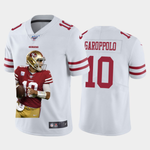 Outstanding San Francisco 49ers #10 Jimmy Garoppolo Team Hero 1 Vapor Limited NFL 100 Jersey White