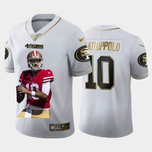 Fantastic San Francisco 49ers #10 Jimmy Garoppolo Team Hero 2 Vapor Limited NFL 100 Jersey White Golden