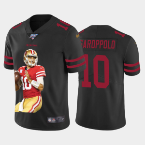 Fantastic San Francisco 49ers #10 Jimmy Garoppolo Team Hero 3 Vapor Limited NFL 100 Jersey Black