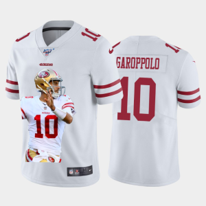 Impressive San Francisco 49ers #10 Jimmy Garoppolo Team Hero 3 Vapor Limited NFL 100 Jersey White