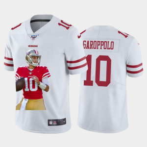 Outstanding San Francisco 49ers #10 Jimmy Garoppolo Team Hero 4 Vapor Limited NFL 100 Jersey White