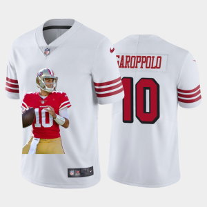Finest San Francisco 49ers #10 Jimmy Garoppolo Team Hero Rush  Vapor Limited NFL Jersey White