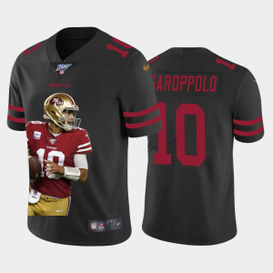Outstanding San Francisco 49ers #10 Jimmy Garoppolo Team Hero Vapor Limited NFL 100 Jersey Black